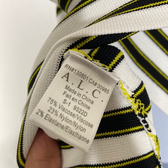 A.L.C. Dale Open Back Striped Knit Top Womens Size - Picture 7 of 12
